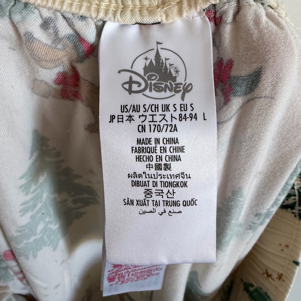 Disney Christmas Mickey Mouse Winter Adjustable Pajama Pants size Small EUC - Picture 6 of 7